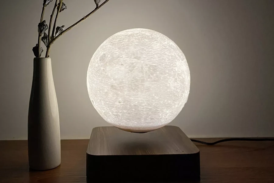 Levitating LED Moon Decor