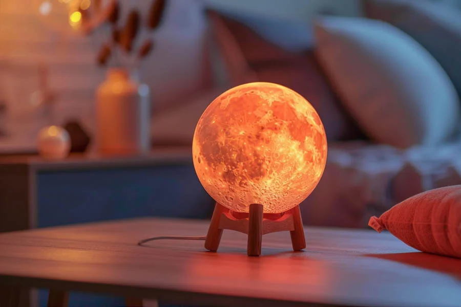 Levitating LED Moon Decor