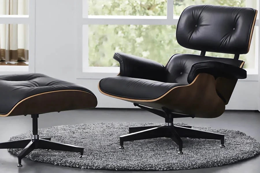 Luxury Leather Sofa Bed And Ottoman Set